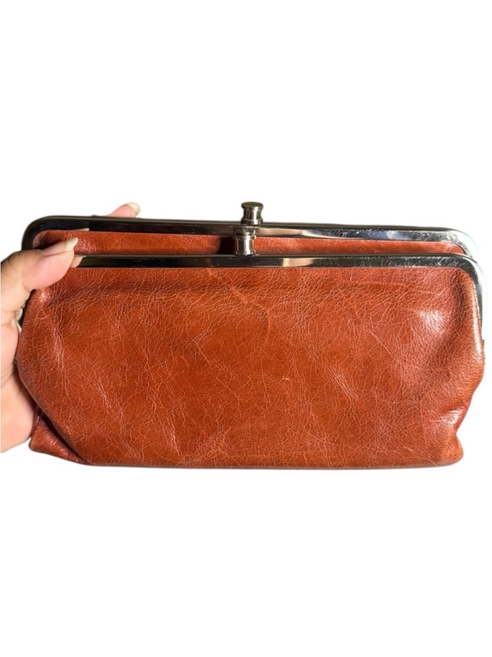 HOBO Lauren Earthy Bag Leather Brown Fall Clutch